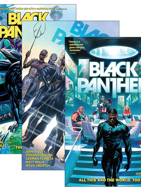 英文原版 Black Panther By John Ridley系列 黑豹3册套装 漫威漫画 漫长的阴影 远程战争 这一切还有这个世界 进口英语原版书籍