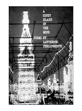 英文原版 A Coney Island of the Mind 心灵的科尼岛 美国诗人Lawrence Ferlinghetti诗集 英文版 进口英语原版书籍