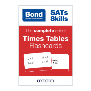 进口英语原版 Bond SATs Tables 牛津邦德英国SATs小升初技能训练 Flashcards Skills 英文原版 书籍 乘法表卡片 英文版 Times