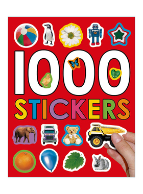 英文原版 1000 Stickers 1千张贴纸 幼儿认知词汇书 口袋版 英文版 进口英语原版书籍