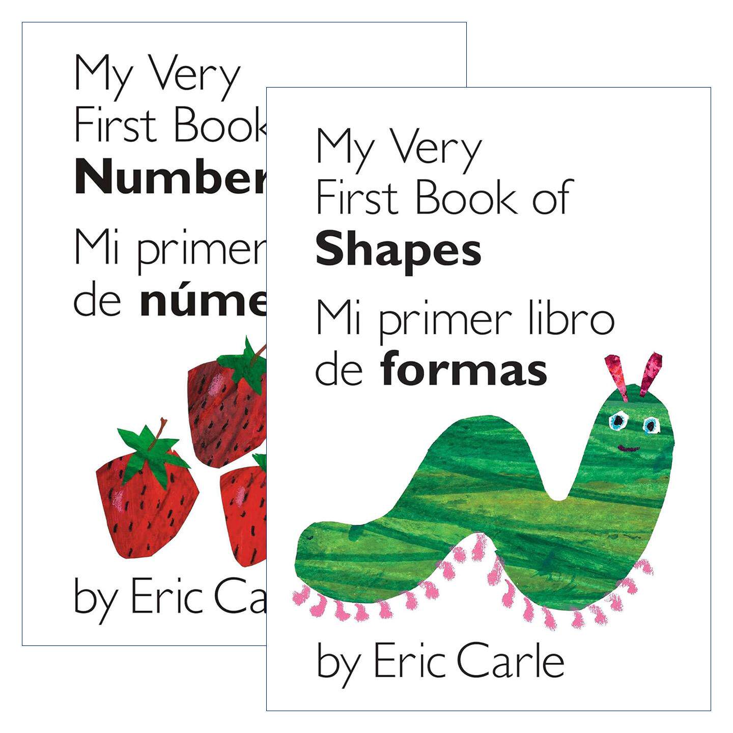 英文原版 My Very First Book of Numbers Shapes 我的一本数字 形状认知书 西英双语版 艾瑞卡尔 儿童启蒙绘本 纸板书 英文版