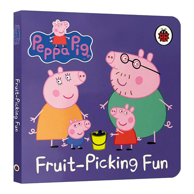 英文原版 Fruit-picking Fun 小猪佩奇数字认知纸板书 摘水果的乐趣 英文版 进口英语原版书籍