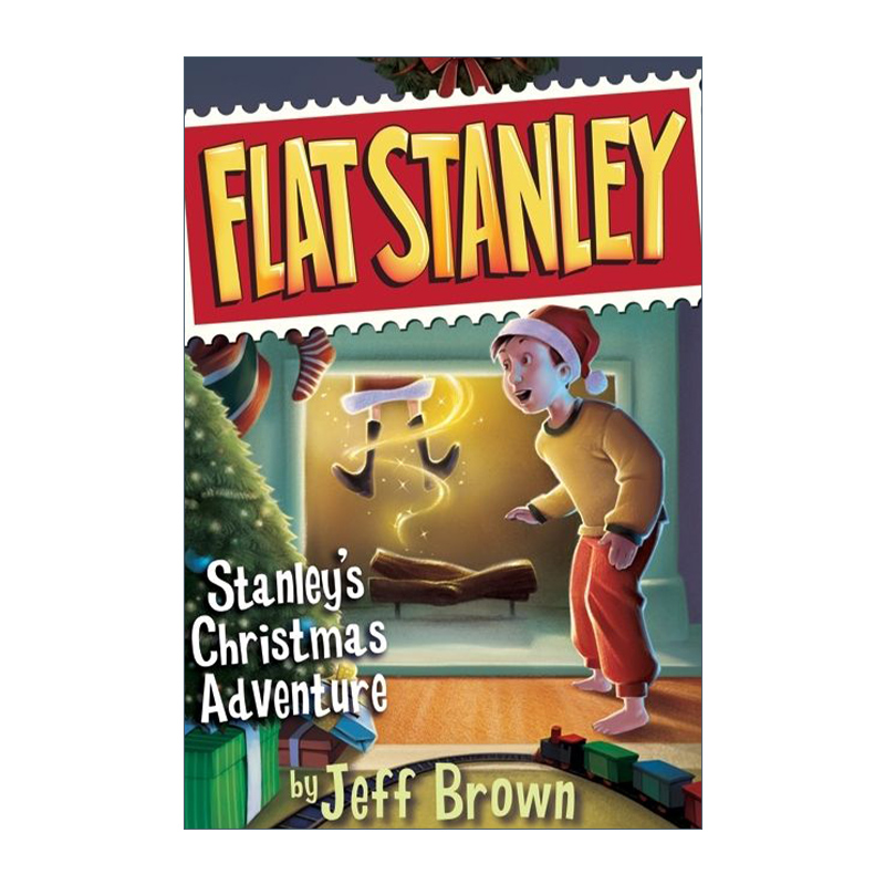 英文原版 The Flat Stanley Stanley's Christmas Adventure 纸片人斯坦利5 圣诞冒险之旅 黑白章节书 英文版 进口英语原版书籍