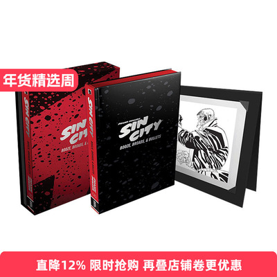 英文原版 Frank Miller's Sin City Volume 6 Booze Broads Bullets 米勒经典漫画 罪恶之城6 精装豪华收藏版 英文版 进口英语书籍
