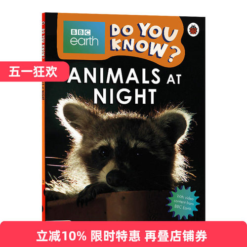 英文原版夜间动物科普书