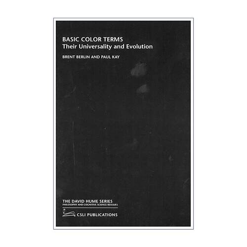 英文原版 Basic Color Terms 基本颜色词 其普遍性与演变 修订版 心理学 加州大学语言学教授Brent Berlin 进口英语原版书籍