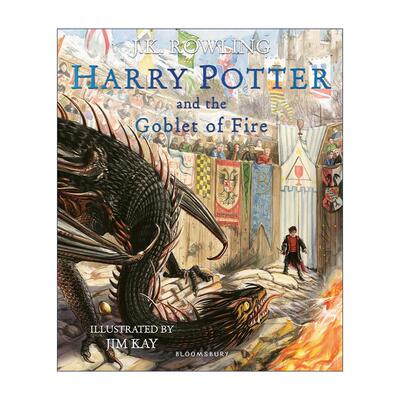英文原版 Harry Potter and the Goblet of Fire 哈利波特4 哈利波特与火焰杯 彩绘 英文版 进口英语原版书籍