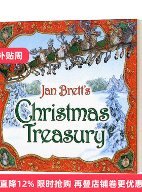 英文原版绘本 Jan Brett's Christmas Treasury 7个故事精装收藏版合辑 圣诞节 汪培珽第5五阶段 精装 英文版 进口英语原版书籍