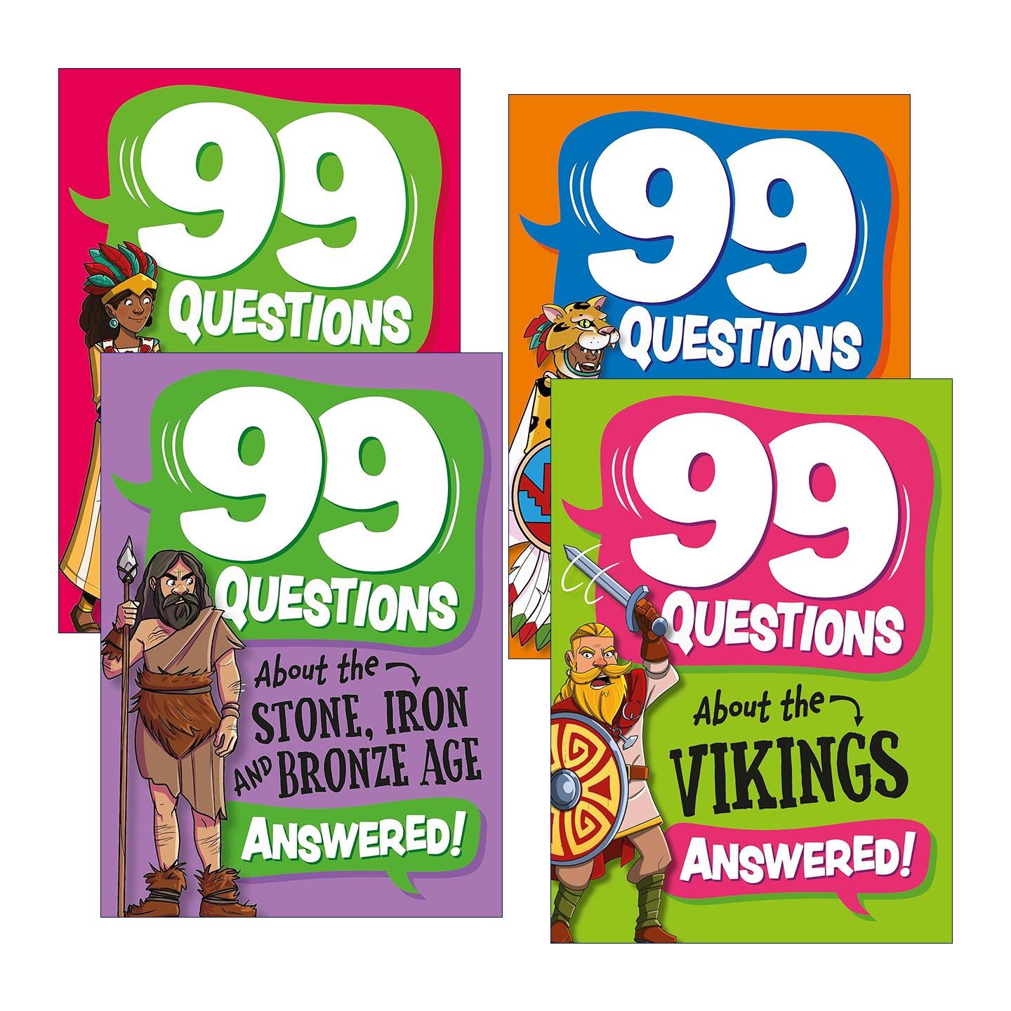 英文原版 99 Questions About 99问系列4册 儿童历史科普百科读物 英文版 进口英语原版书籍