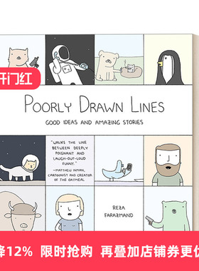 英文原版 Good Ideas and Amazing Stories Poorly Drawn Lines 01 喵呜，原来你是这种汪 人气幽默 Reza Farazmand 英文版 进口书
