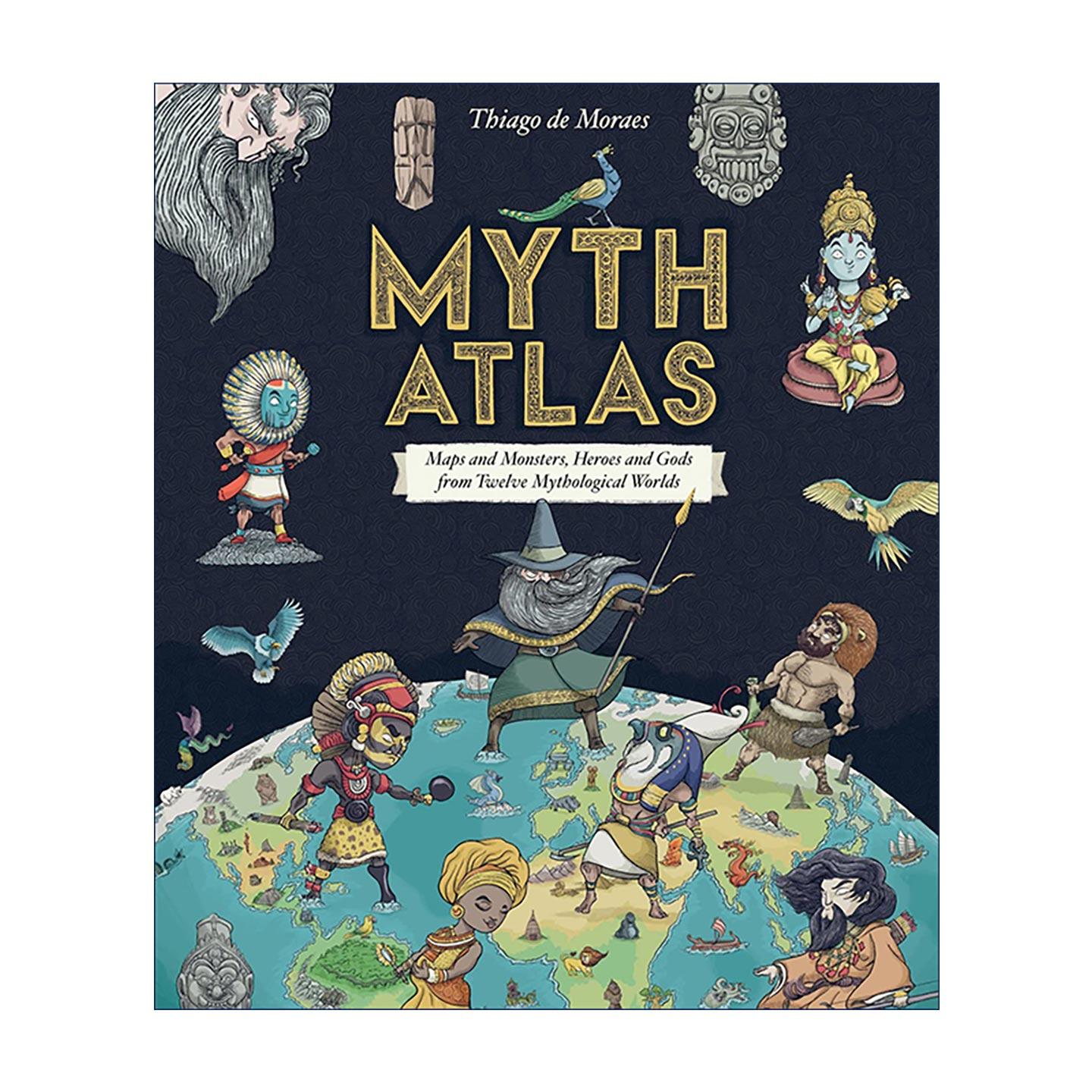英文原版 Myth Atlas 神话图集 十二大神话世界的地图 怪兽与英雄 精装 儿童科普绘本 英文版 进口英语原版书籍