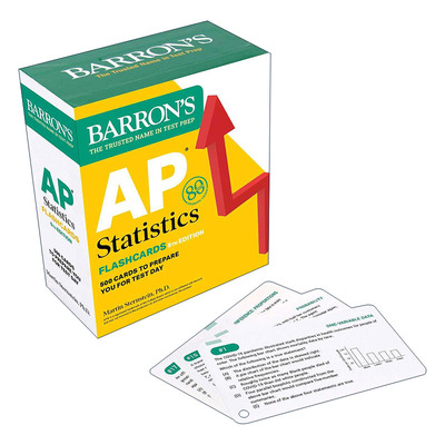 英文原版 AP Statistics Flashcards  巴朗AP统计学闪卡 第5版 带环扣 英文版 进口英语原版书籍