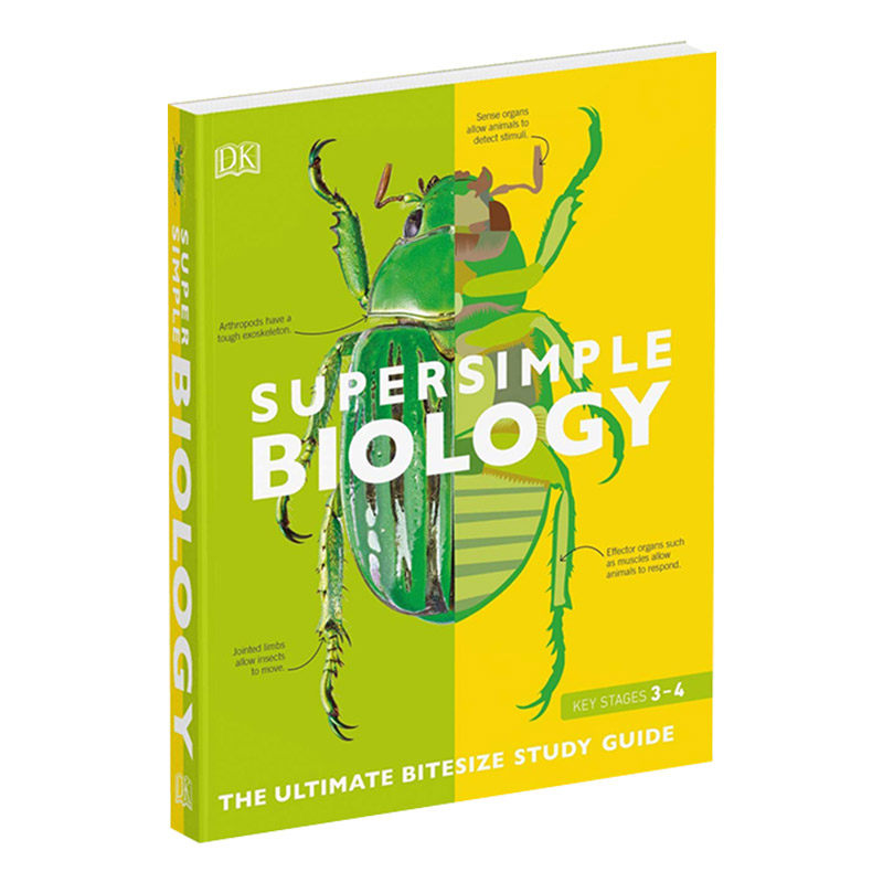 生物学 科普读物 英文版 Supersimple Biology DK动植物科普读物 12-18岁少儿百科书  英文版进口原版英语书籍 DK Children