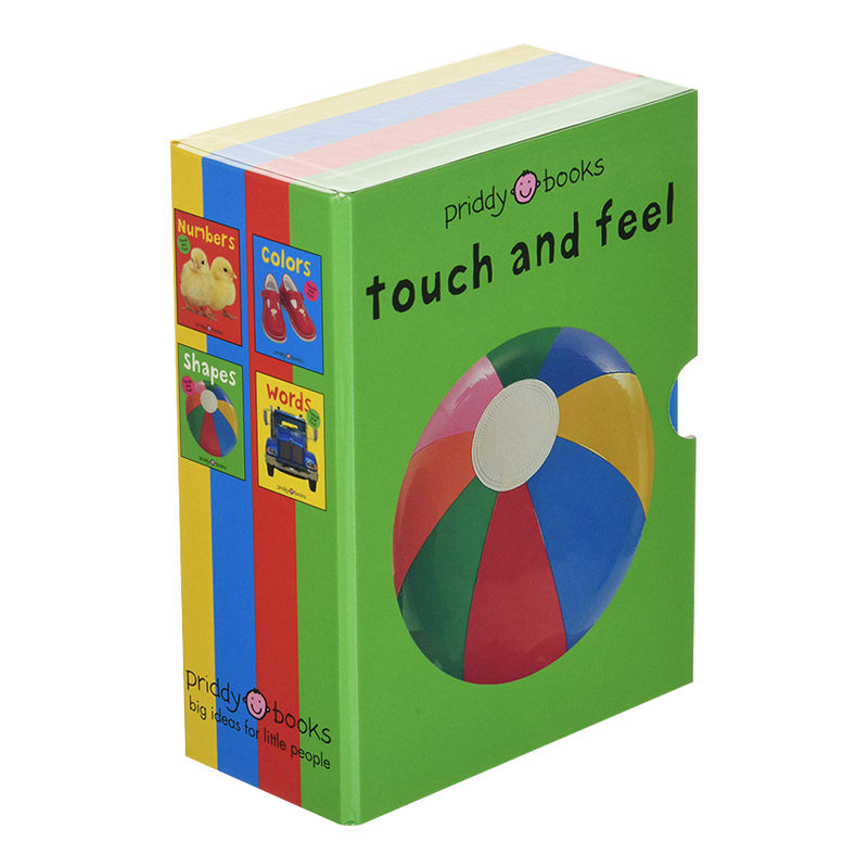 英文原版绘本 Bright Baby Touch & Feel Slipcase 单词 颜色 数字 形状 触摸书 纸板书 宝宝认知 英文版 进口英语原版书籍