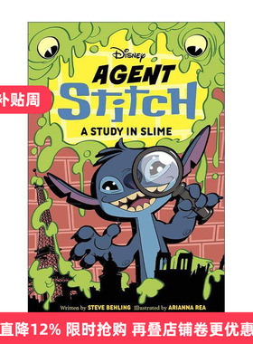 英文原版 Agent Stitch 01 A Study in Slime 探员史迪奇系列1 迪士尼儿童推理小说 星际宝贝史迪仔 精装 英文版进口英语原版书籍