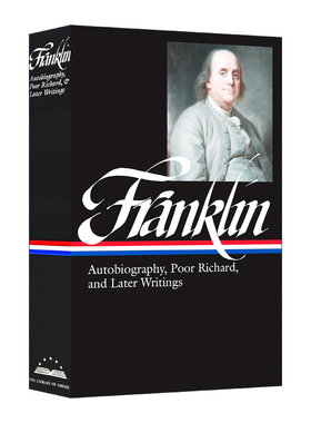 英文原版 Benjamin Franklin Autobiography  Poor Richard  and Later Writings  本杰明·富兰克林 精装美国文库  进口书籍
