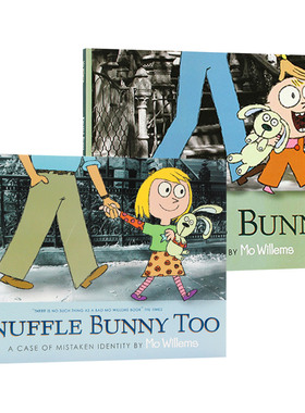 古纳什小兔系列2本套装 英文原版 Knuffle Bunny 凯迪克获奖绘本 儿童英语图画故事书 Mo Willems 莫威廉斯进口亲子读物书籍