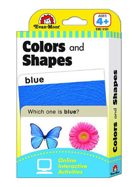 英文原版 The Learning Line Flashcard Colors and Shapes 闪记学习卡 颜色与形状 3岁以上 英文版 进口英语原版书籍