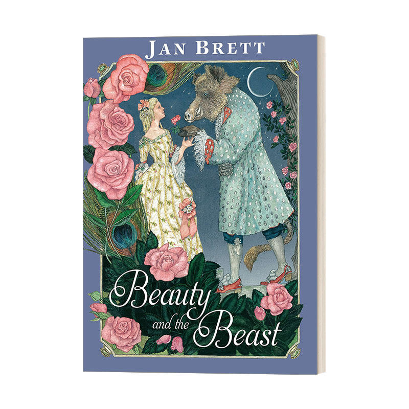 英文原版 Beauty and the Beast 美女与野兽 再版 5-8岁儿童童话故事精装绘本 名家Jan Brett 英文版 进口英语原版书籍