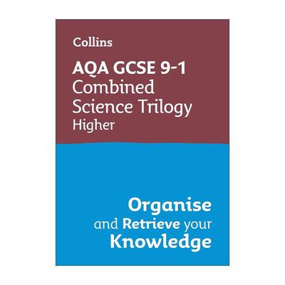 英文原版 Collins AQA GCSE 9-1 Combined Science Higher Organise and Retrieve Your Knowledge 英文版 进口英语原版书籍