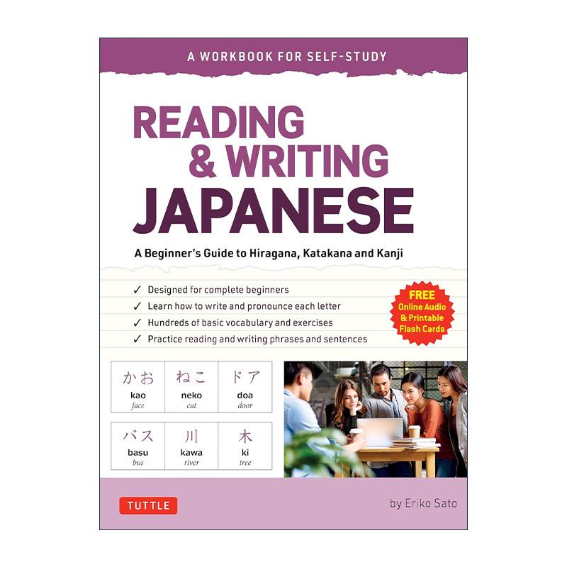 英文原版 Reading and Writing Japanese 日语读写自学练习册 初学者指南 含在线音频 Tuttle 英文版 进口英语原版书籍