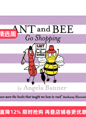 Ant And Bee Go Shopping 蚂蚁和蜜蜂 去购物 儿童彩色单词故事书精装进口英文原版书籍