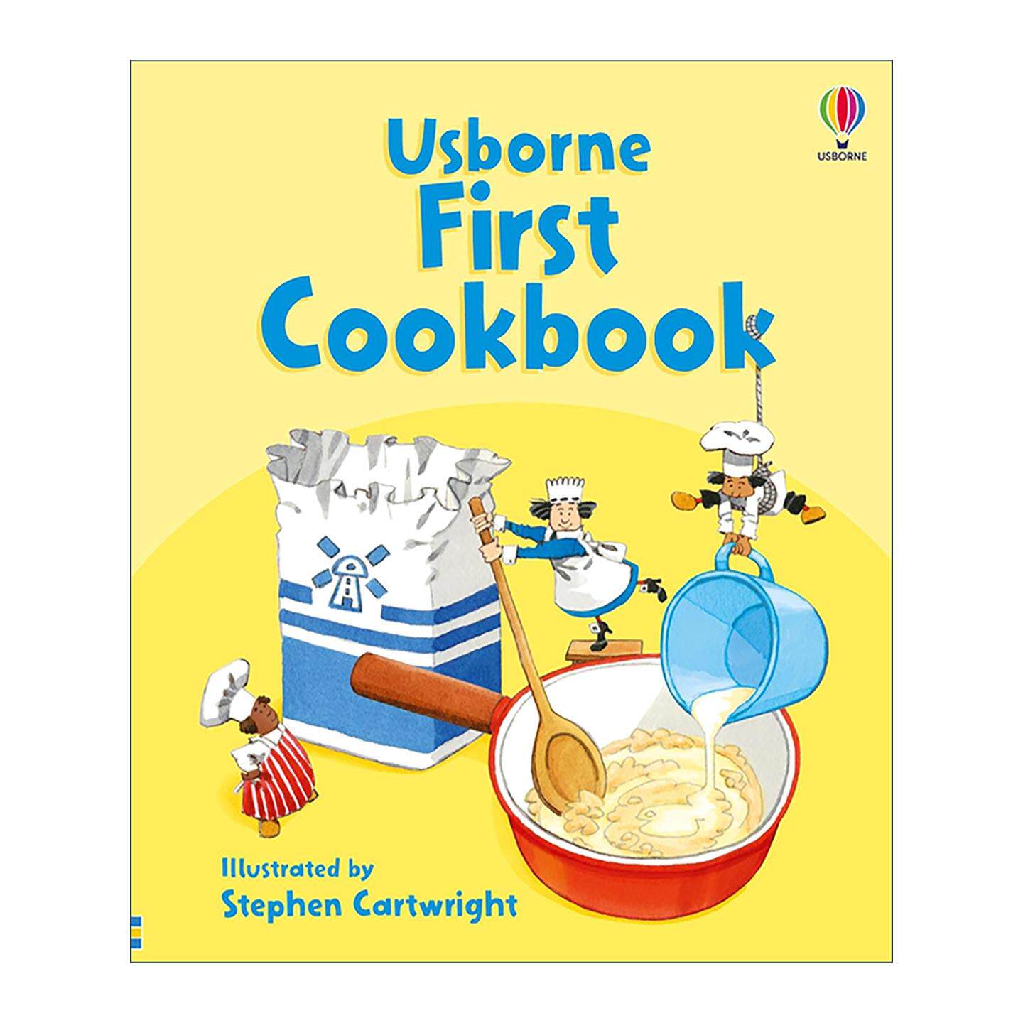 英文原版 Usborne First Cookbook 一本食谱烹饪书 尤斯伯恩儿童技能学习书 全彩插图 步骤清晰 英文版 进口英语原版书籍