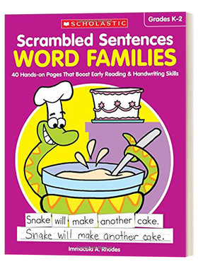 英文原版Scrambled Sentences: Word Families  学乐词族连词成句练习进口书籍