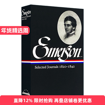 英文原版 Ralph Waldo Emerson 拉尔夫 沃尔多 爱默生 期刊选集第1卷 1820-1842 美国图书馆 精装 英文版 进口英语原版书籍