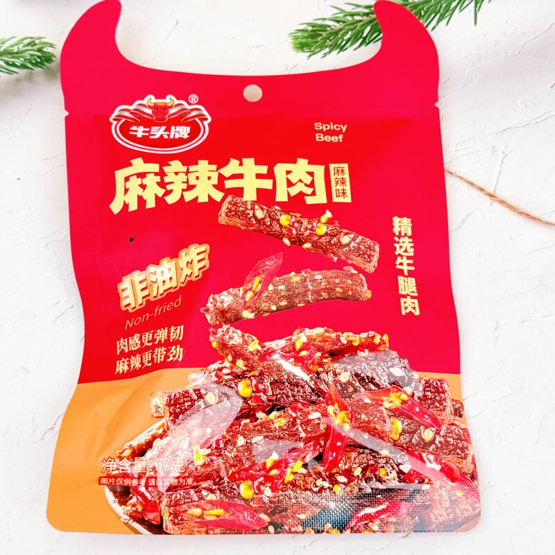 牛头牌麻辣牛肉非油炸牛肉零食