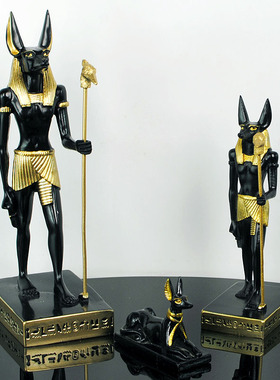 古埃及阿努比斯狗神摆件胡狼神像旅游纪念品家居装饰品工艺品摆设