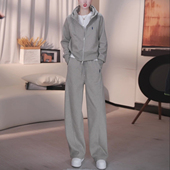 高级感休闲风运动套装 两件套 女春秋超火穿搭一整套连帽卫衣阔腿裤