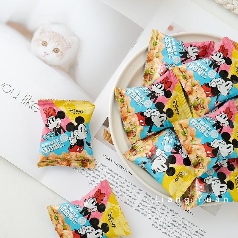 良缘结婚喜糖迪士尼什锦果仁坚果儿童休闲零食独立小包散装伴手礼