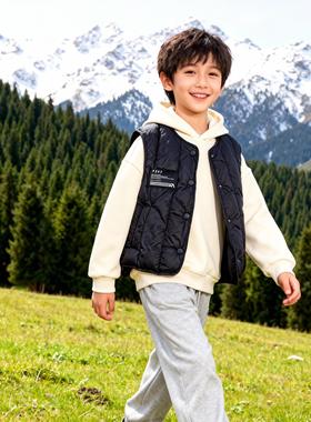 90绒儿童秋冬保暖时尚纯色轻薄马甲0356【不加单】