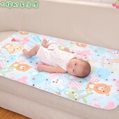 纯棉婴幼儿3层隔尿床垫宝宝卡通防水隔尿垫新生儿防渗尿垫60 90cm