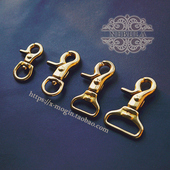 精抛光纯铜黄铜简约日式 财布扣钩扣狗扣虾扣DIY手工皮具五金配饰