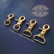 精抛光纯铜黄铜简约日式 财布扣钩扣狗扣虾扣DIY手工皮具五金配饰
