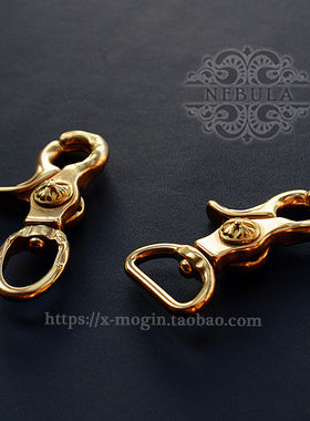 精抛黄铜纯铜鸢尾花唐草钩扣狗扣虾扣财布扣包扣钥匙扣DIY配件