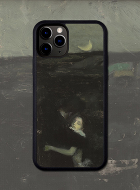 情侣相拥插画适用iPhone12Pro MAX复古文艺美术生苹果XR/XS手机壳17Pro艺术生16promax防摔