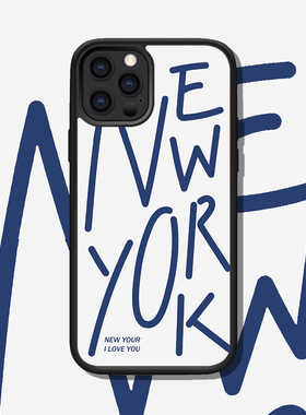 蓝色英文new your全新的自己适用于iphone16Pro MAX/15/14简约爱自己苹果华为Mate60小米OPPO一加vivo手