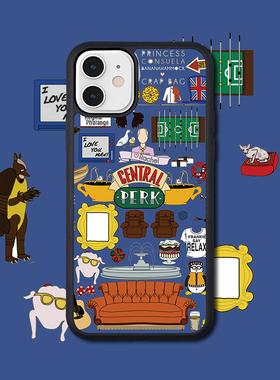 Friends老友记经典适配iPhone12苹果XS MAX/se/XR/7p/8plus手机壳17Pro Max新款16Pro防摔15华为Mate80
