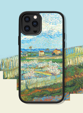 梵高油画春天的桃花适配iPhone15ProMAX/13/12/14美术生苹果艺术华为Mate60Pro荣耀OPPO小米VIVO手机壳