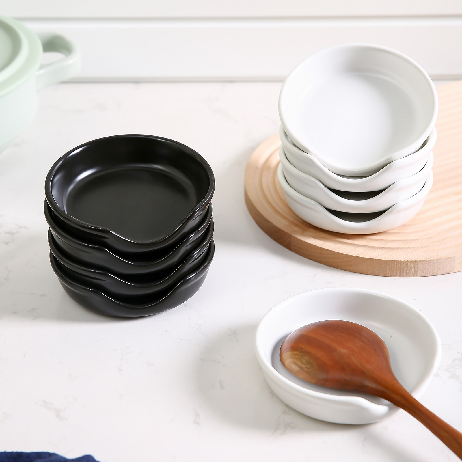 陶瓷家用汤勺托架勺子垫托锅铲火锅勺筷子托盘放勺子的托架厨房