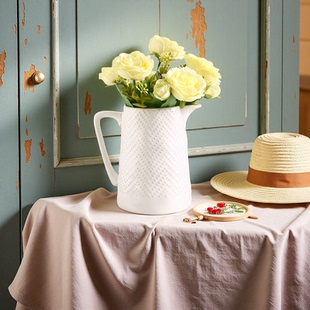 北欧简约晾凉水壶陶瓷冷水壶 花瓶花插