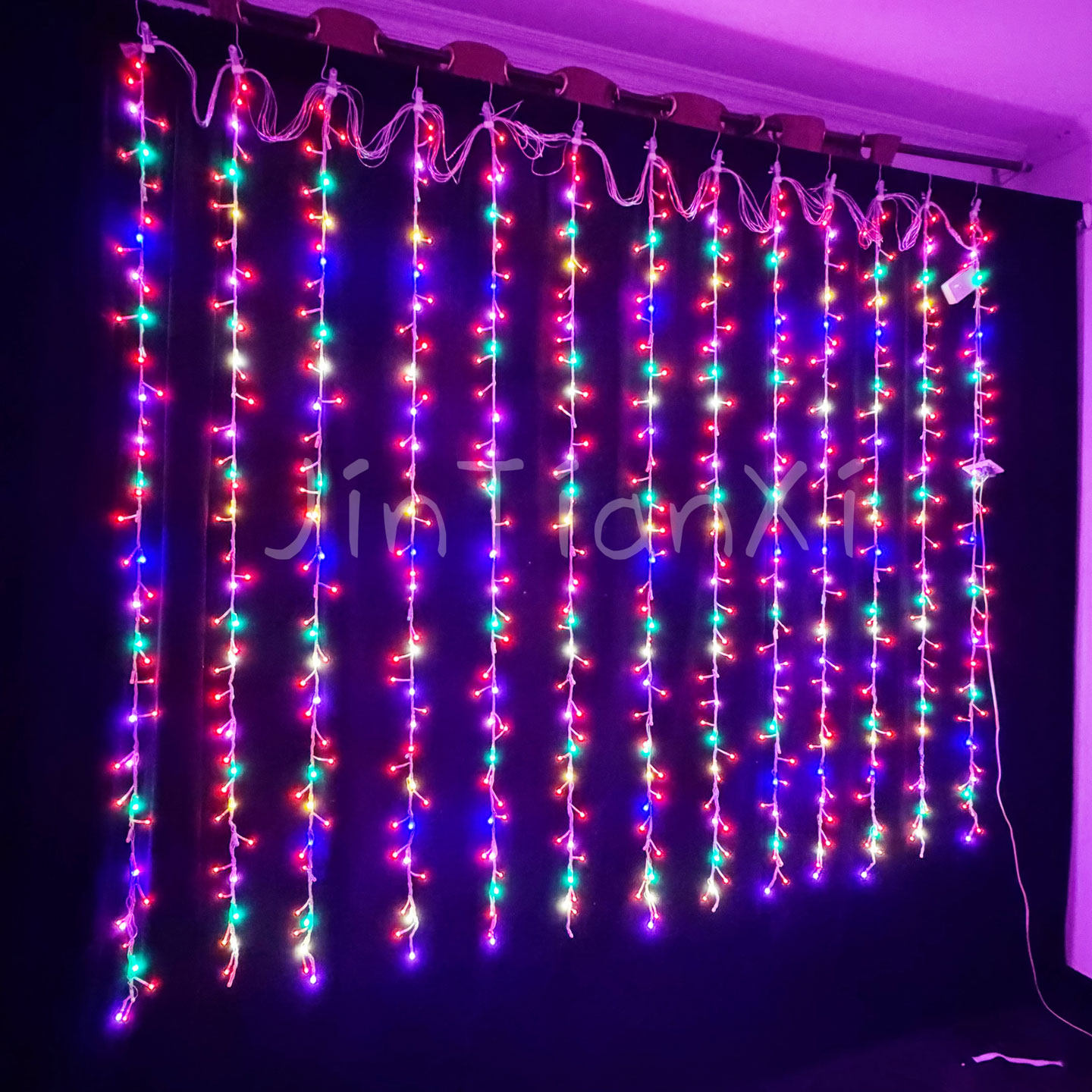 2026新款LED鞭炮窗帘灯七彩春节阳台装饰灯户外防冻彩灯1.5米-2米,节庆用品/礼品,装饰灯,淘宝优惠券,粉丝福利购,淘宝优惠卷