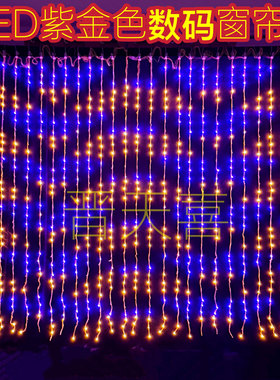 新款LED紫金色G40高亮窗帘灯V型流水春节阳台氛围装饰灯户外防冻X