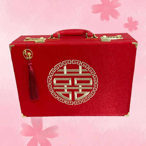 陪嫁用品带锁订婚礼金箱