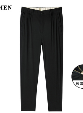 VMEN威曼新款夏季薄款九分裤男韩版青年潮天丝面料休闲裤V022K831