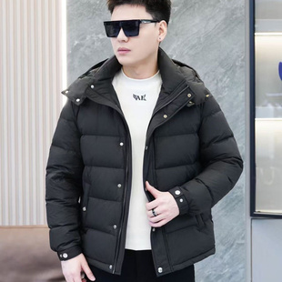 VMEN威曼2025冬季新款男士连帽羽绒服外套简约时尚百搭保暖上衣