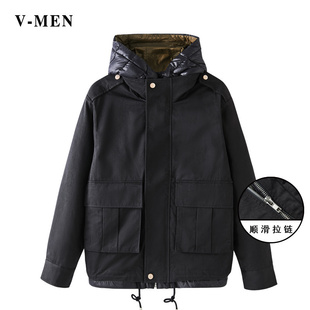 VMEN威曼冬装新款连帽羽绒服男士韩版时尚休闲保暖外套V2088M2151